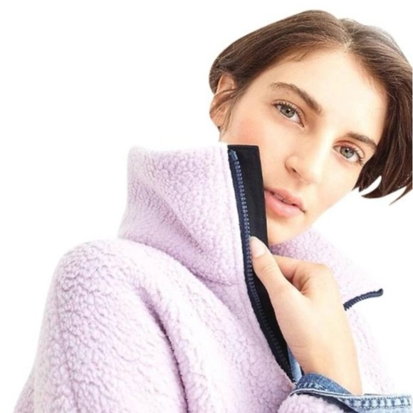 J. Crew Women’s Polartec Fleece Full Zip Jacket Ivory Size XS - Picture 2 of 9